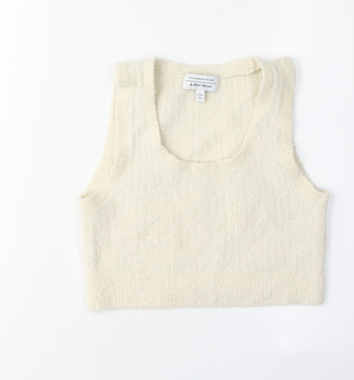 & Other Stories Women’s Ivory Wool Tank Top, Size S