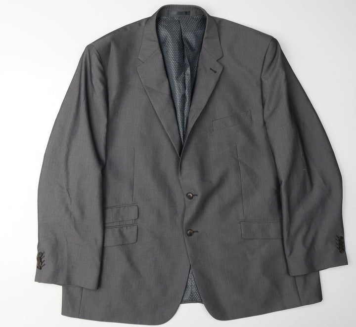 Greenwoods Men's Grey Blazer 54, Regular Fit Jacket