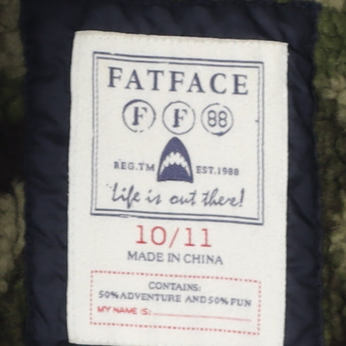 FatFace Boys Blue Puffer Jacket 10-11 Years Lined Lightweight