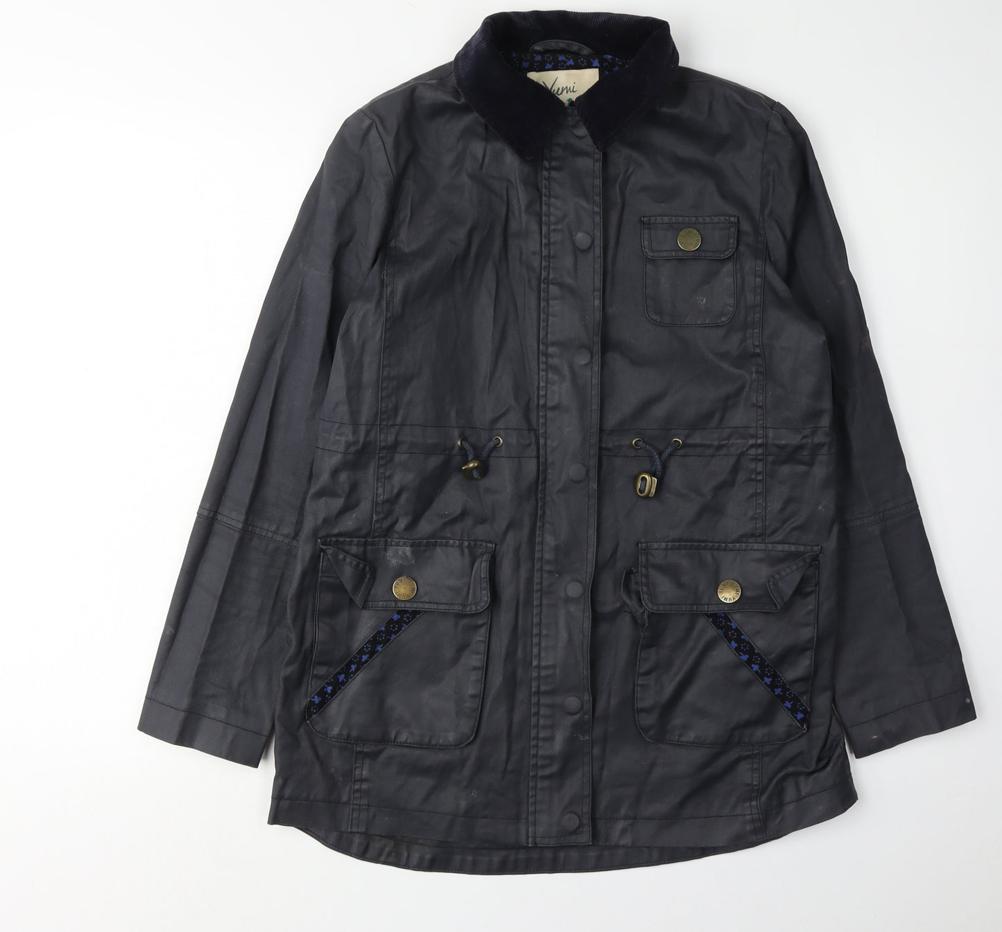 Yumi Women's Black Anorak Jacket Size 8 with Pockets