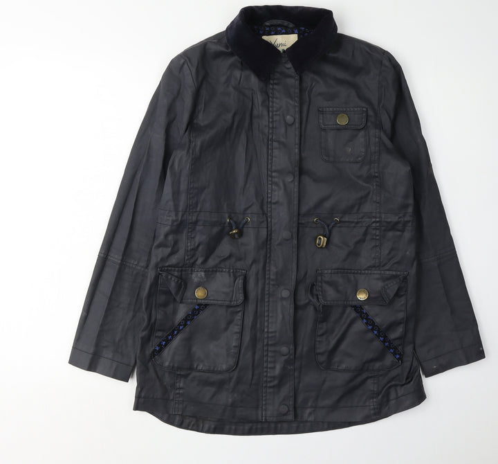 Yumi Women's Black Anorak Jacket Size 8 with Pockets