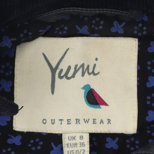Yumi Women's Black Anorak Jacket Size 8 with Pockets