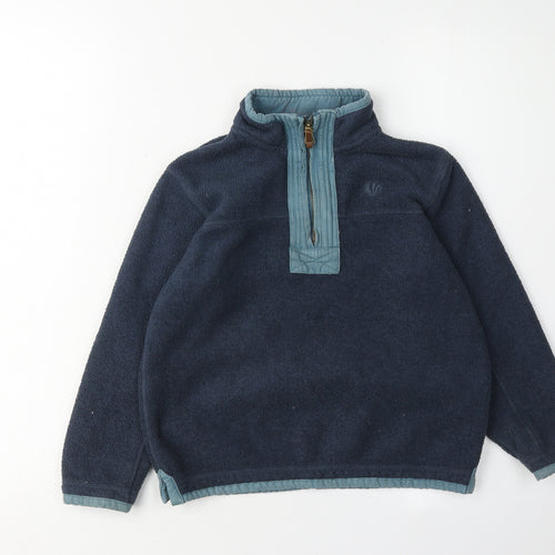 Fat Face Boys Blue Pullover Sweatshirt 6-7 Years Hooded