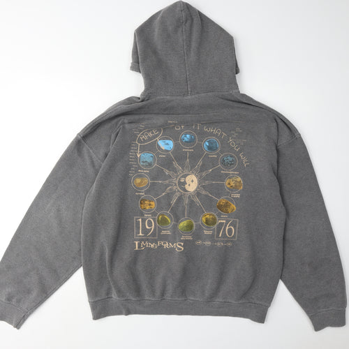Urban Outfitters Grey Pullover Hoodie Medium Unisex