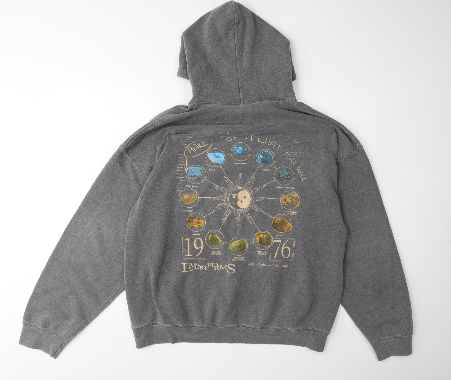 Urban Outfitters Grey Pullover Hoodie Medium Unisex