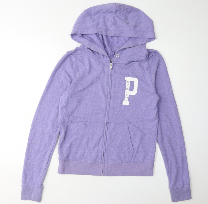 Victoria's Secret PINK Women's Purple Full Zip Hoodie - M