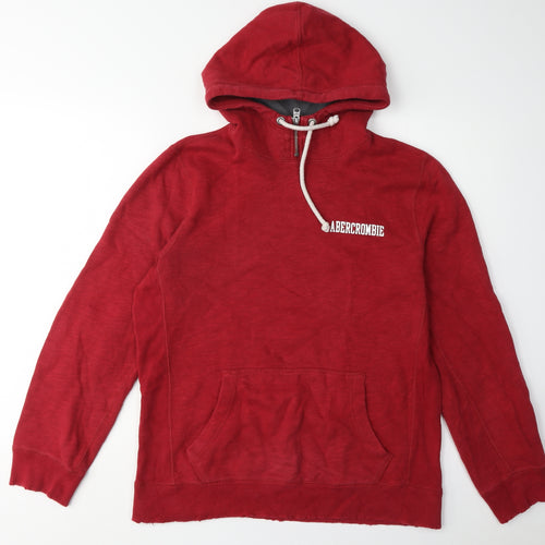 Abercrombie & Fitch Men's Red Hoodie, Size S