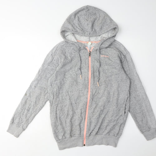 Adidas Women's Grey Full Zip Hoodie, S, Lightweight Casual