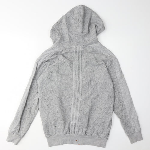 Adidas Women's Grey Full Zip Hoodie, S, Lightweight Casual