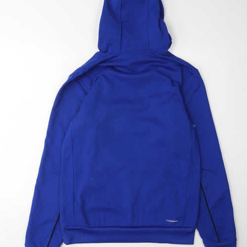 Adidas Men's Blue S Hoodie, Pullover with Logo, Gym Wear