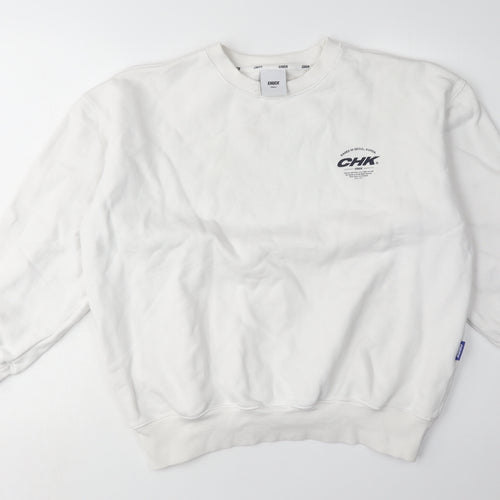 Chuck White Unisex Sweatshirt, Size S, Cotton, New