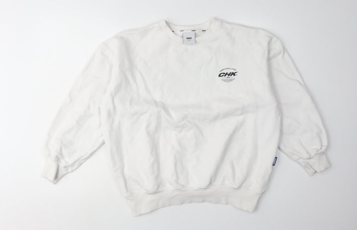 Chuck White Unisex Sweatshirt, Size S, Cotton, New