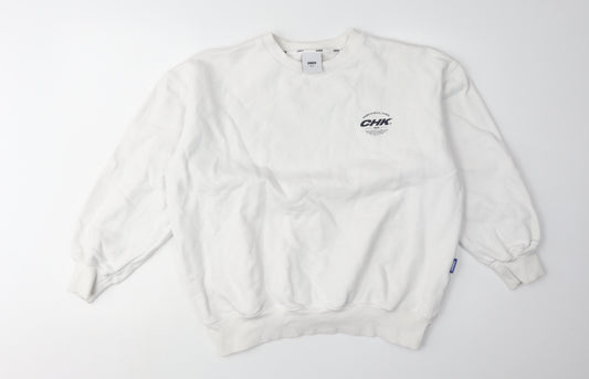 Chuck White Unisex Sweatshirt, Size S, Cotton, New