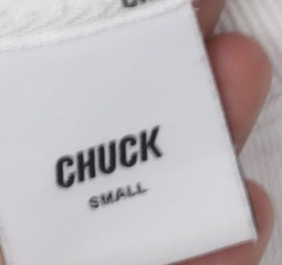 Chuck White Unisex Sweatshirt, Size S, Cotton, New