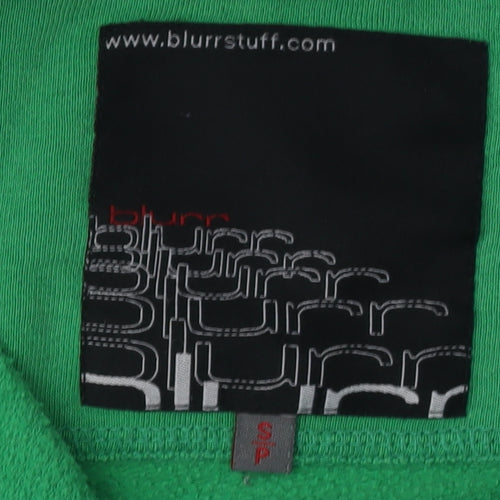 Blurr Men's Green Full Zip Sweatshirt Small