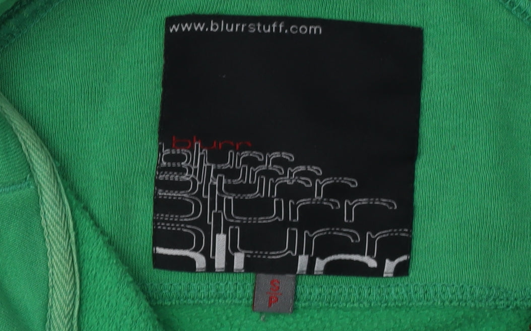 Blurr Men's Green Full Zip Sweatshirt Small
