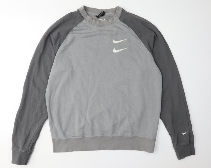 Nike Men's Grey Logo Sweatshirt M