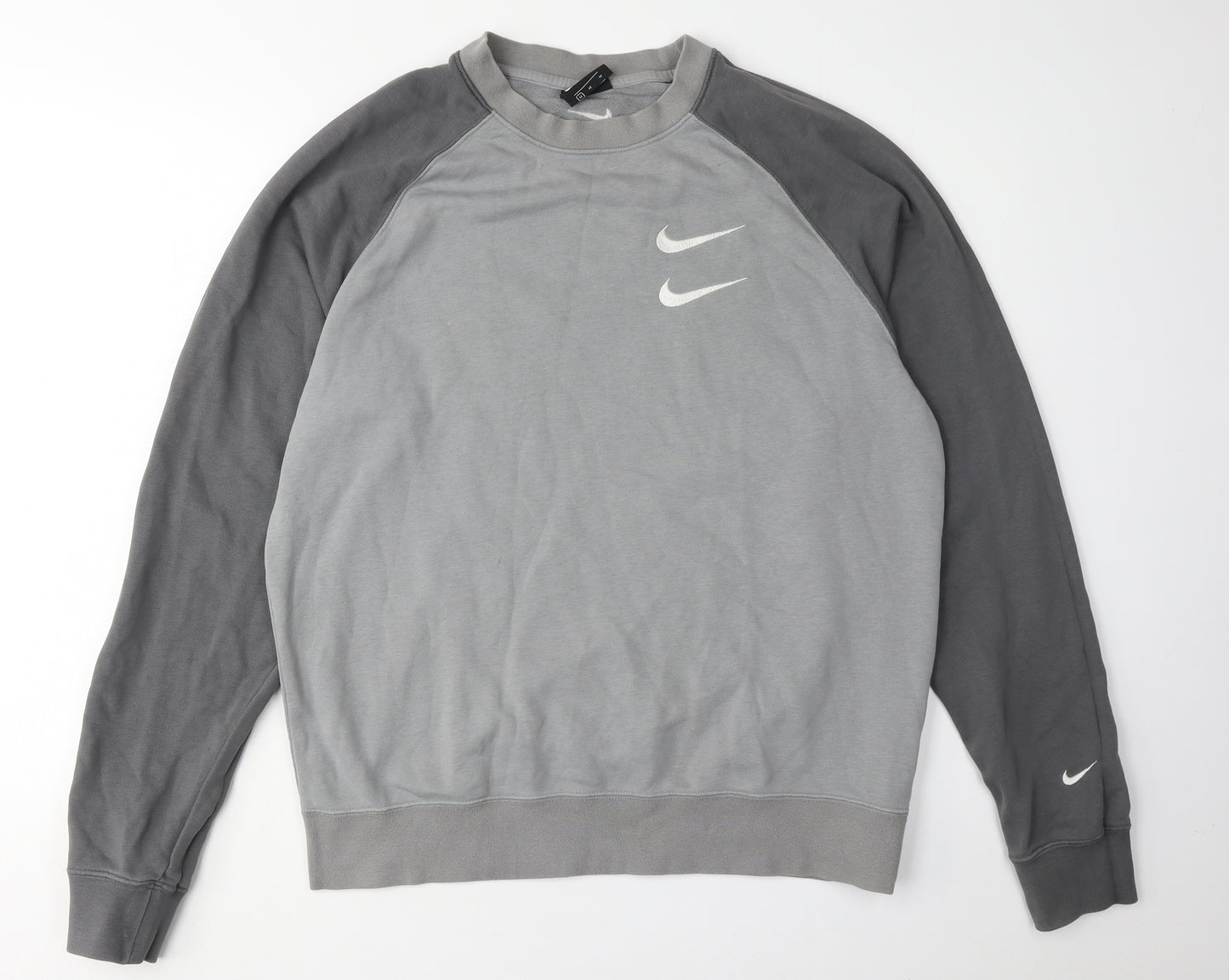 Nike Men's Grey Logo Sweatshirt M