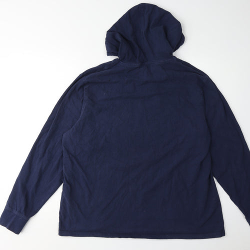 Champion Men's Blue XL Pullover Hoodie, Logo Accent