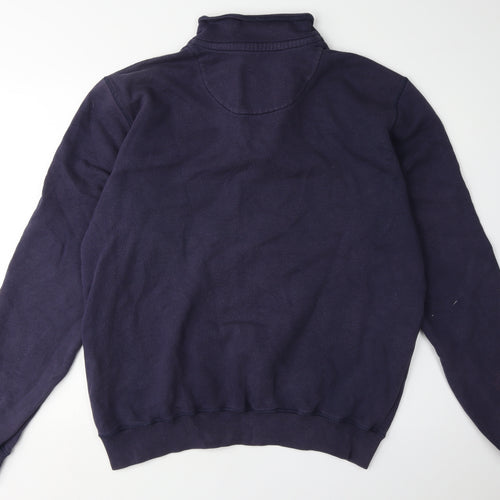 Joseph Turner Blue Henley Sweatshirt Men Large