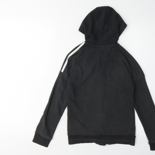 Adidas Boys Black Hoodie Full Zip Size 4 Years Sportswear