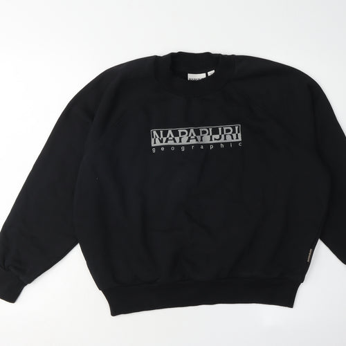 Napapijri Unisex Black Logo Sweatshirt XS