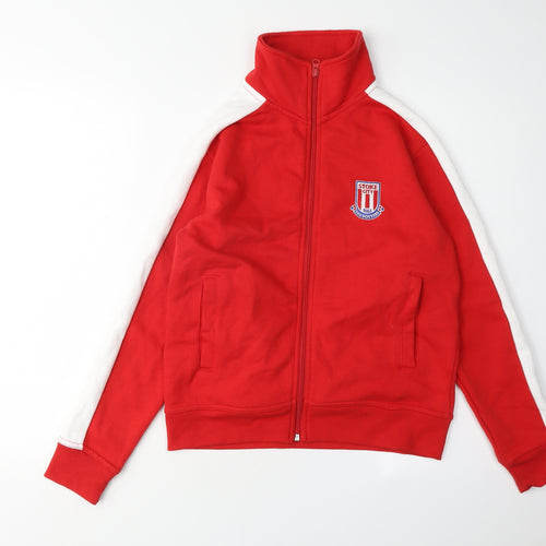 Stoke City FC Boys Red Full Zip Sweatshirt 11-12 Years