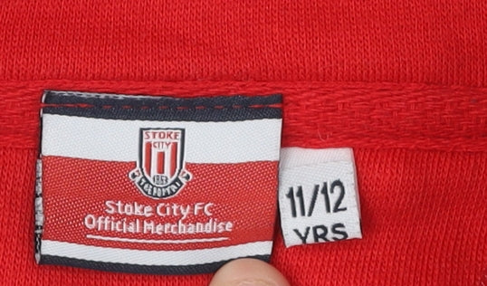 Stoke City FC Boys Red Full Zip Sweatshirt 11-12 Years