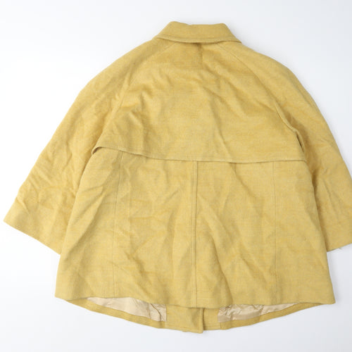Worth Women's Yellow Wool Pea Coat Size L, Short Length