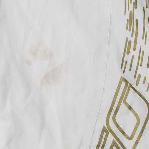 Adidas Boys White Jogger Trousers M with Side Stripe