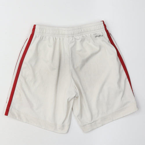Adidas Boys White Athletic Shorts 9-10 Years Football
