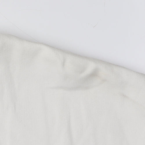 Puma Women's White Logo Sweatshirt L Pullover Crew