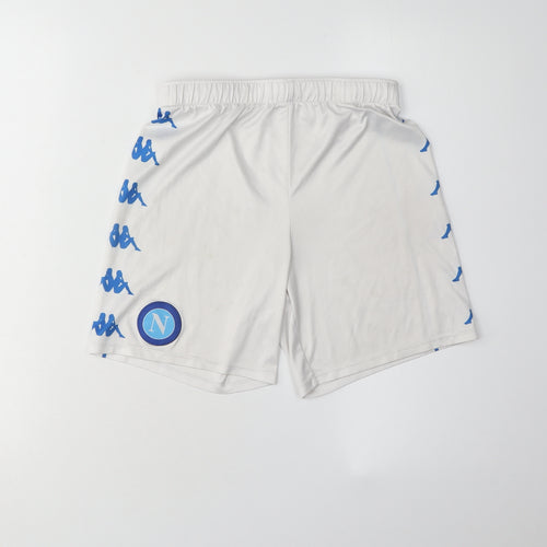Kappa Boys White Athletic Football Shorts, 12-13 Years