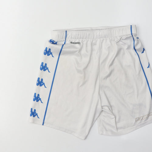 Kappa Boys White Athletic Football Shorts, 12-13 Years