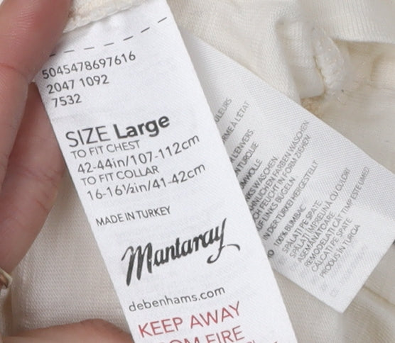 Mantaray Men's Ivory L Graphic Print T-Shirt