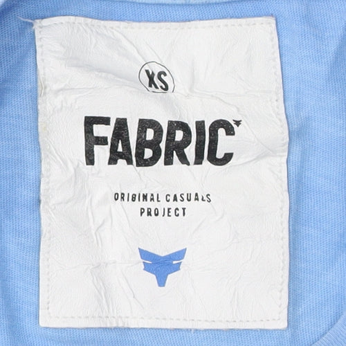 Fabric Men's Blue Striped XS Crew Neck T-Shirt