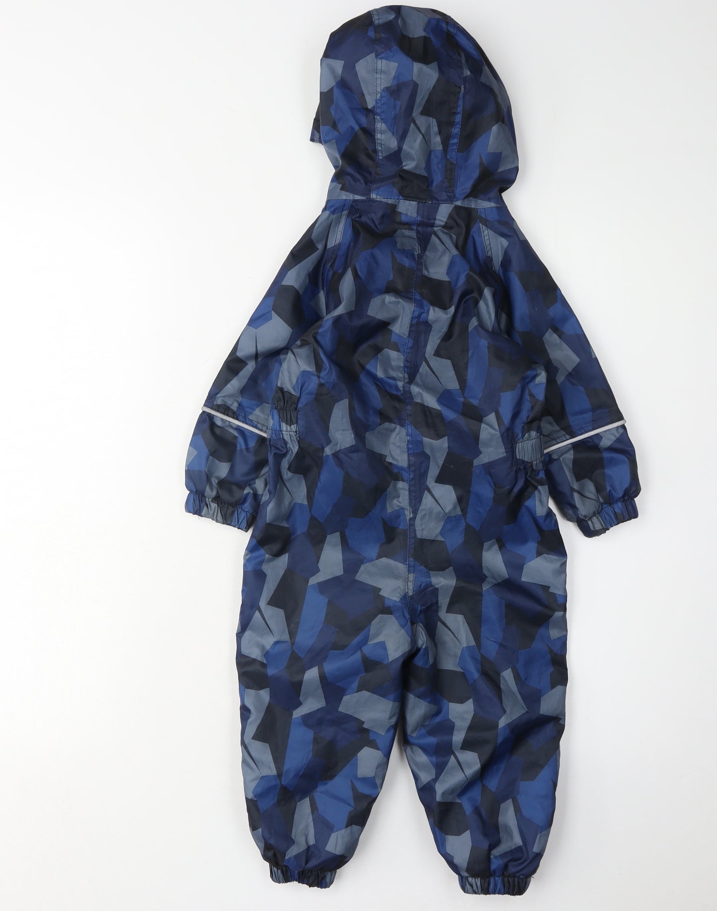 Regatta Unisex Blue Snowsuit, 12-18 Months, Hooded, Geometric