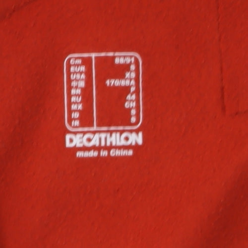 Decathlon Men's Red Full Zip Hoodie Size S