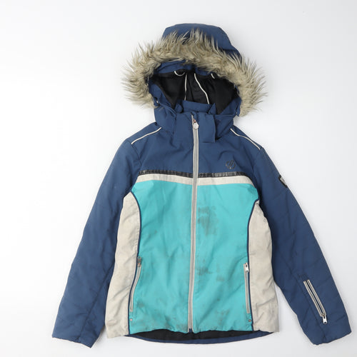 Dare2b Boys Blue Ski Jacket 9-10Y Winter Hooded