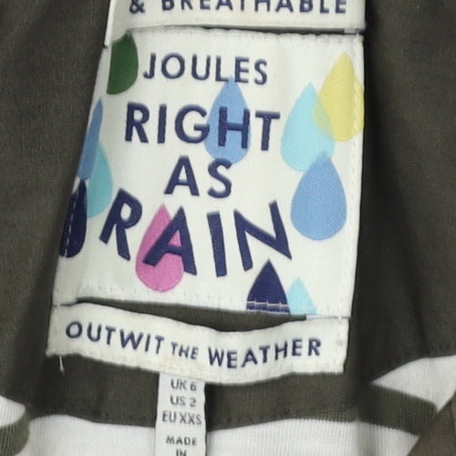 Joules Women’s Green Floral Parka Jacket Size 2XS