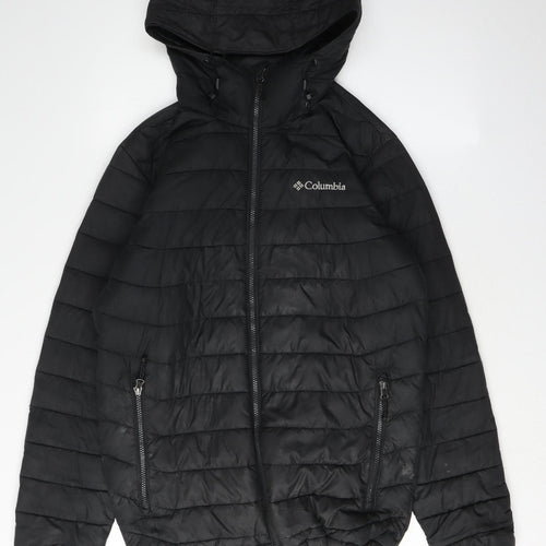 Columbia Men's Black Puffer Jacket Small Hooded