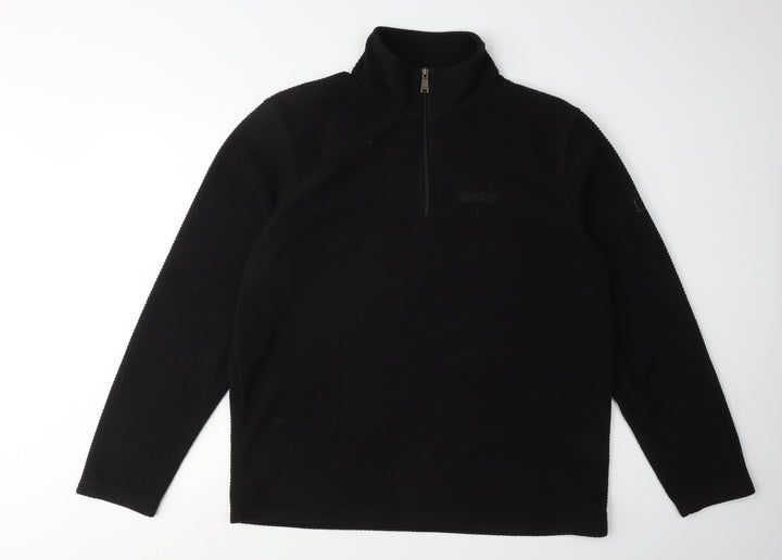 Regatta Black Men's Fleece 1/4 Zip Sweatshirt L