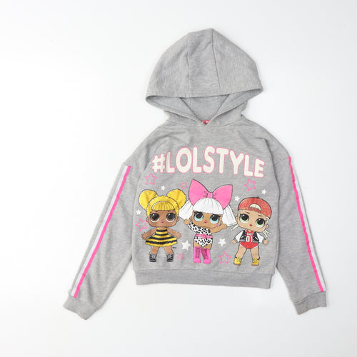 LOL Surprise Girls Grey Hoodie 7-8 Years Pullover with Graphic