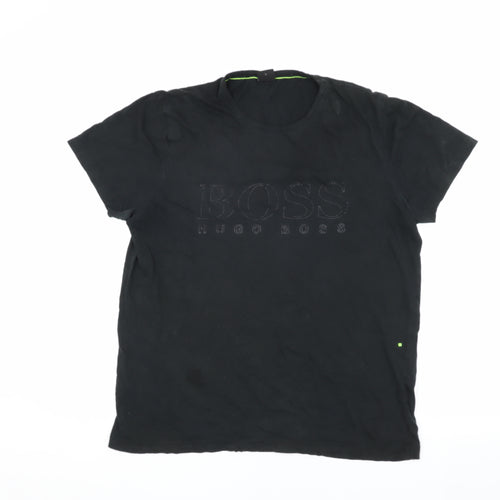 Hugo Boss Men’s Black Regular Fit T-Shirt - Size L
