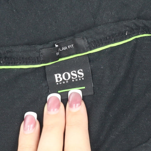 Hugo Boss Men’s Black Regular Fit T-Shirt - Size L