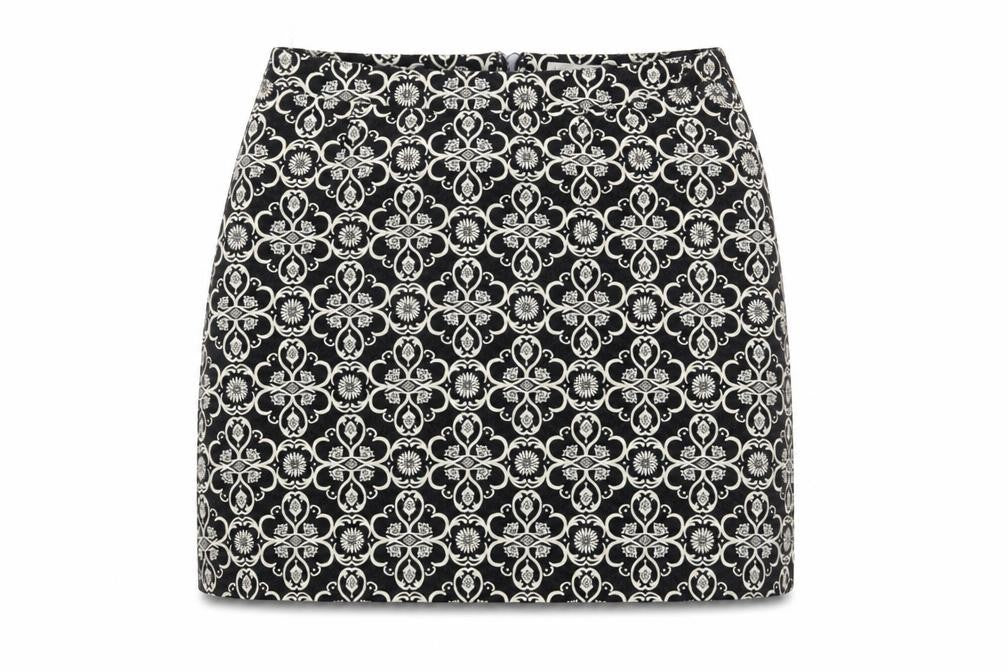 Monsoon Women's Black Geometric Knee-Length Pencil Skirt - Size 12