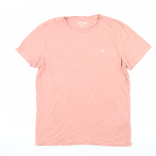 Jack & Jones Men's Pink L Cotton T-Shirt