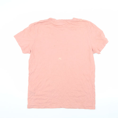 Jack & Jones Men's Pink L Cotton T-Shirt