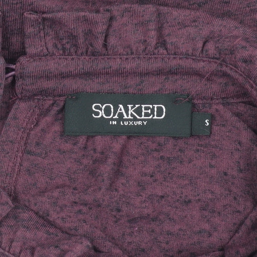 Soaked in Luxury Women's Purple Blouse, Size S, High Neck