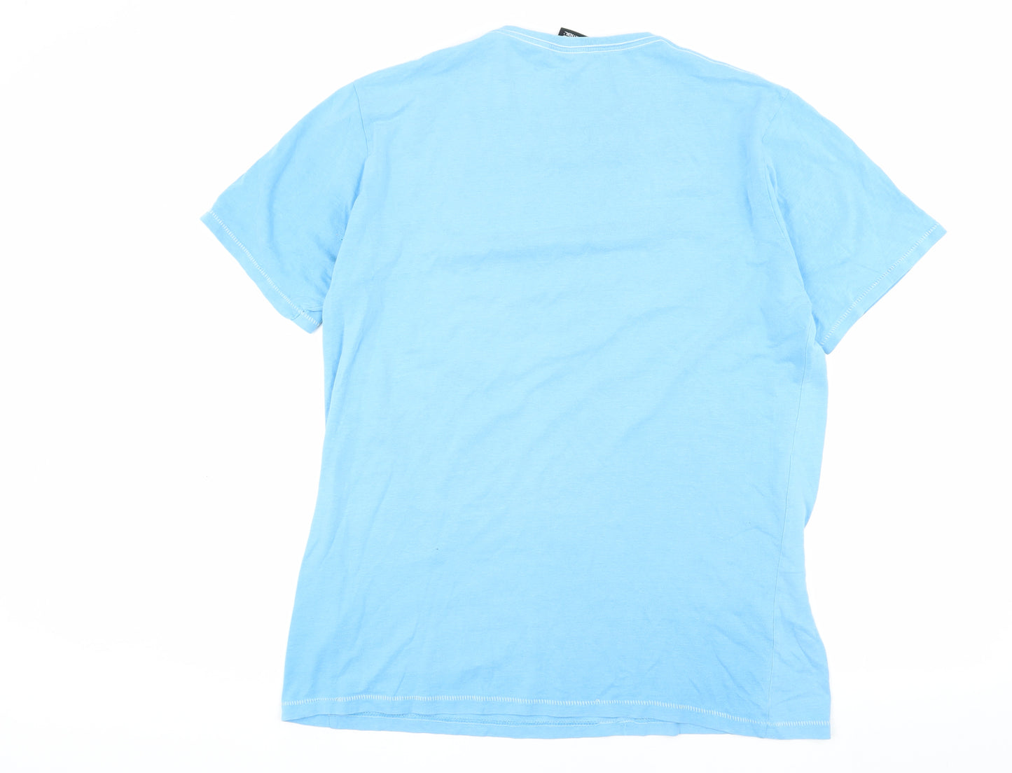 Animal Blue Graphic Print Men's T-Shirt Size L